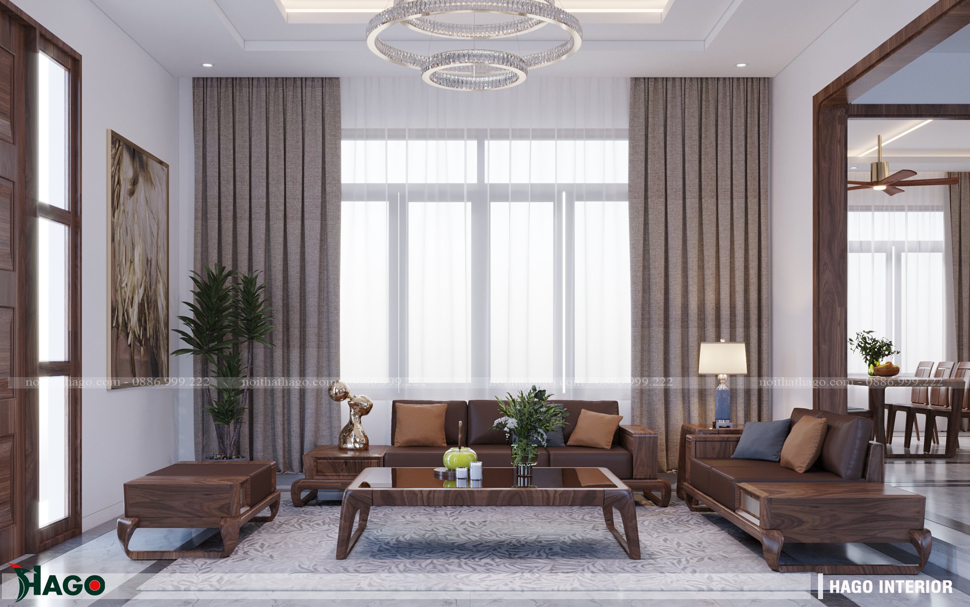 Thiết kế nội thất Tạo điểm nhấn cho không gian phòng khách