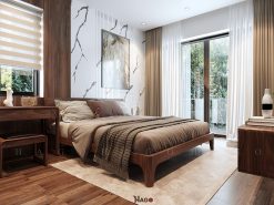 Giường ngủ được làm từ dòng gỗ nhập khẩu cao cấp