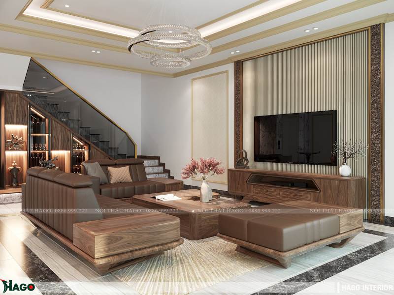 Sofa gỗ óc chó tại Nghệ An